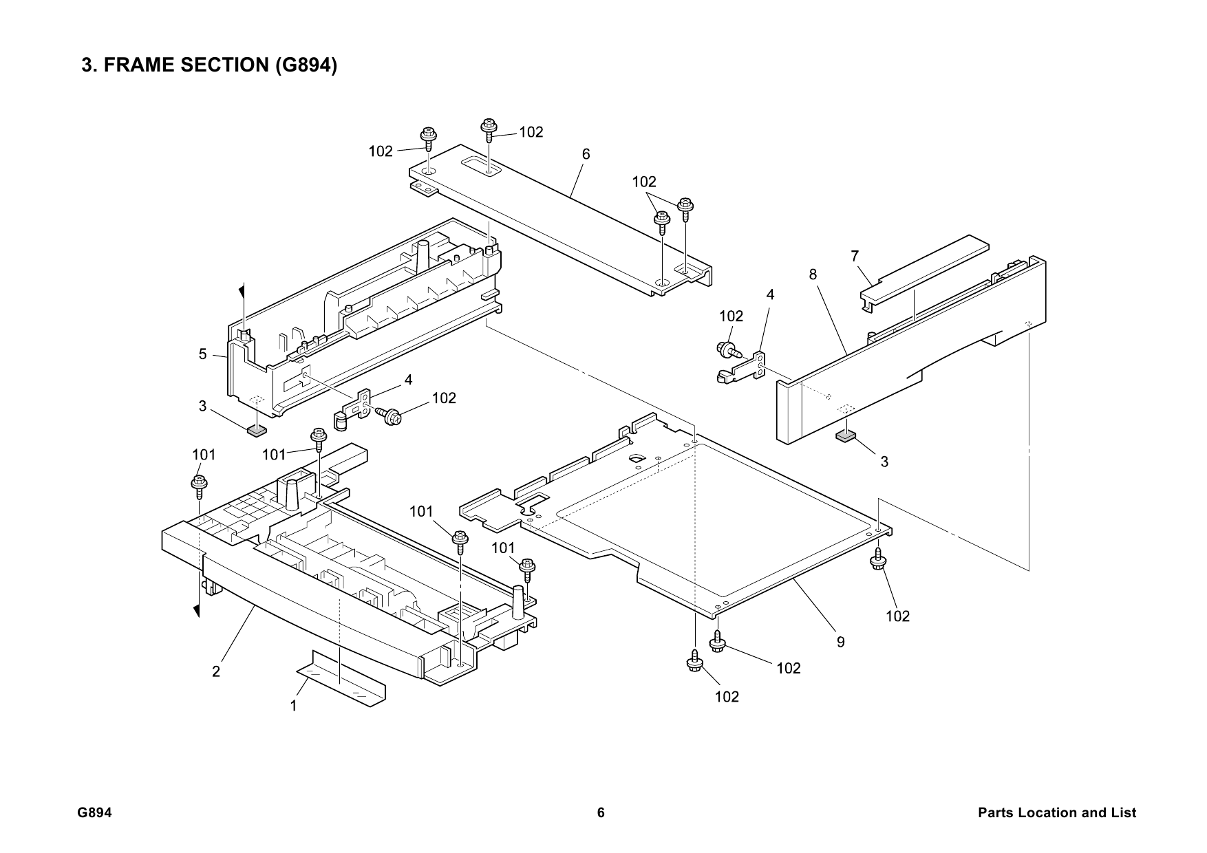 RICOH Options SR90a G894 PAPER-FEED-UNIT-TK1030 Parts Catalog PDF download-3